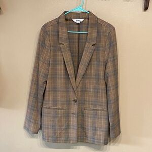 Old Navy Brown and Black Plaid Blazer